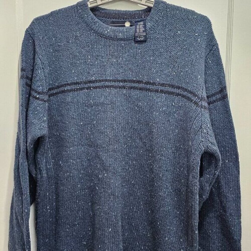NG Men's XL Blue Knit Sweater - Vintage Style Made In Hong Kong - Picture 5 of 15